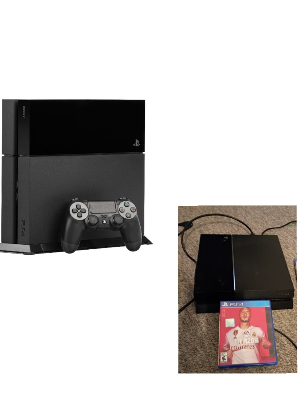 Sony 4 Console Bundle with White DualShock Controller and FIFA Games